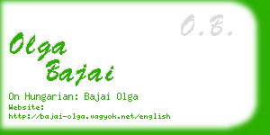 olga bajai business card